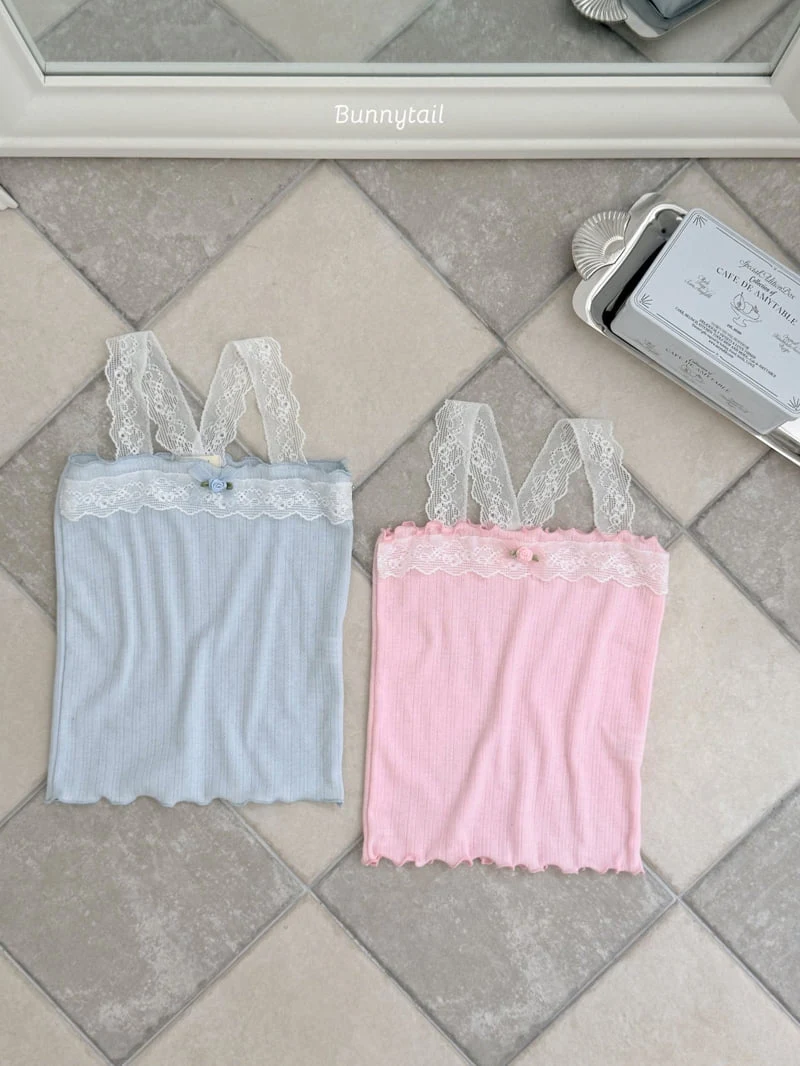 Bunnytail - Korean Children Fashion - #kidzfashiontrend - Blie Lace Tee - 2
