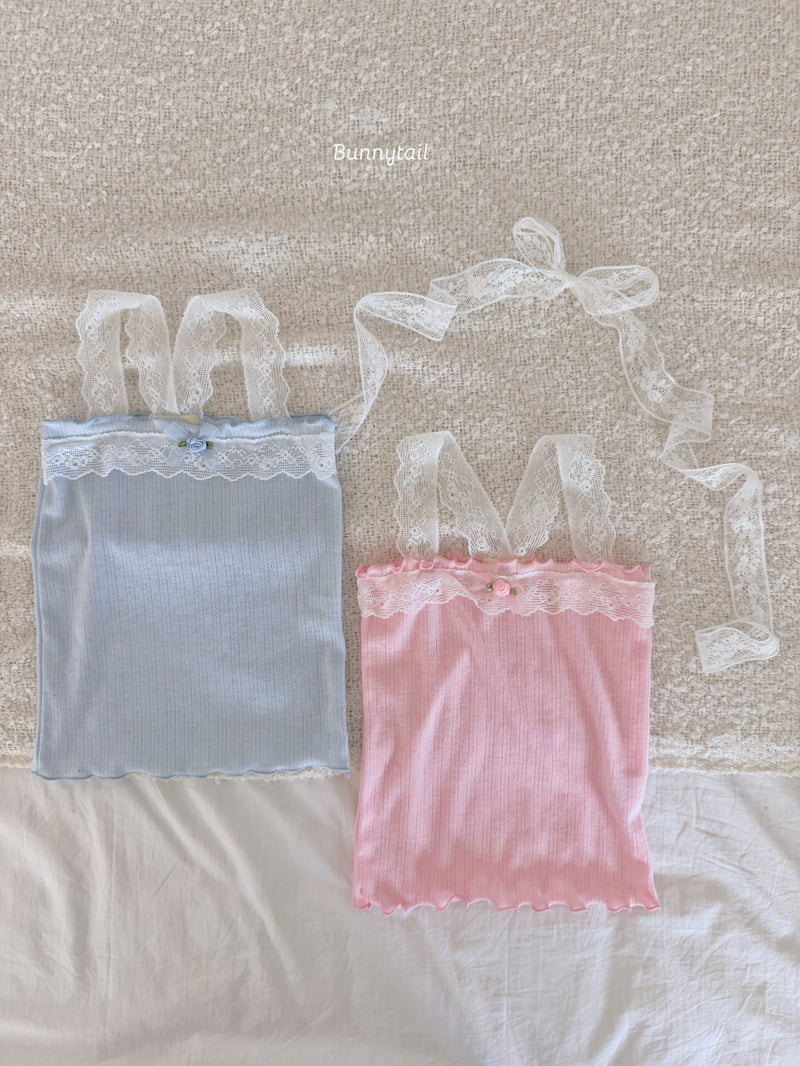 Bunnytail - Korean Children Fashion - #magicofchildhood - Blie Lace Tee - 5