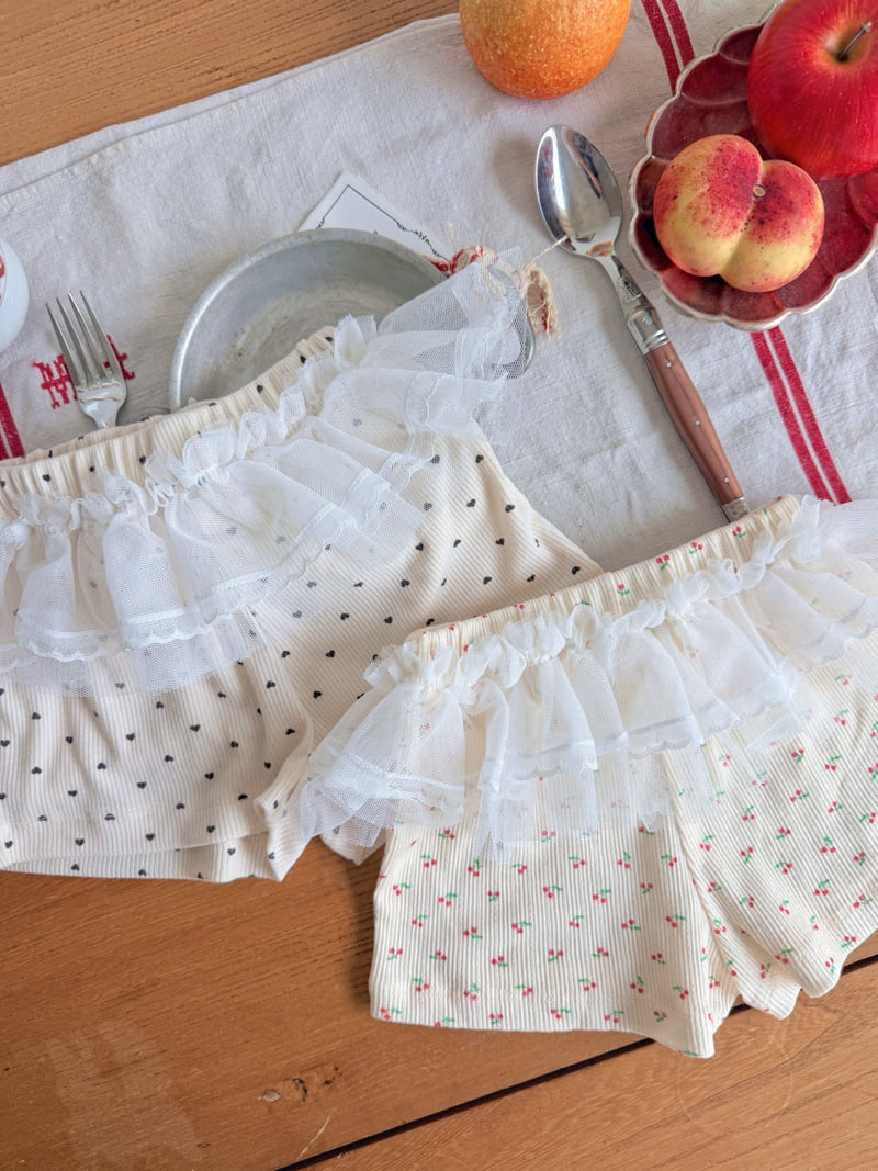 Bunnytail - Korean Children Fashion - #magicofchildhood - Cherry Heart Pants - 2