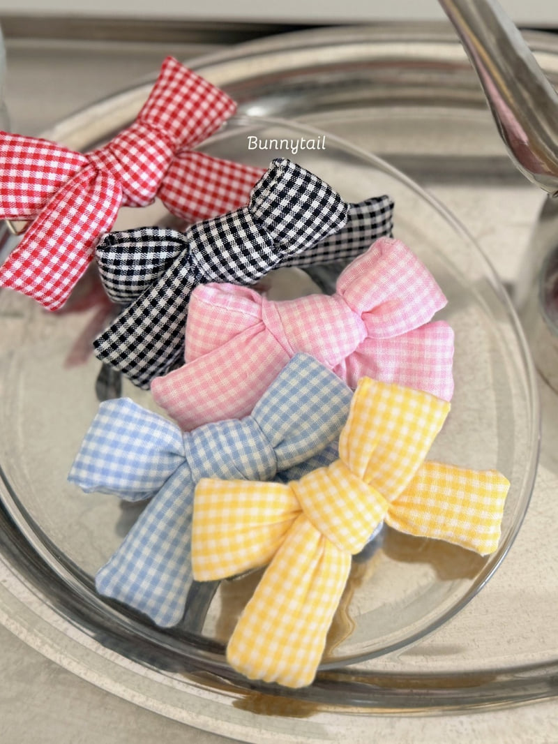 Bunnytail - Korean Children Fashion - #stylishchildhood - Pudding Ribbon Hair Clip - 2