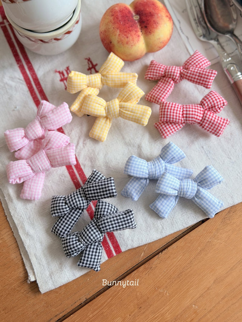 Bunnytail - Korean Children Fashion - #toddlerclothing - Pudding Ribbon Hair Clip