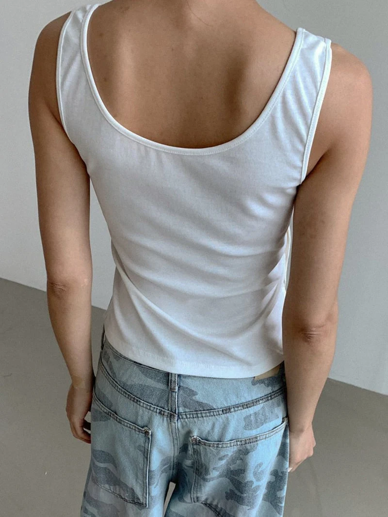 Chav - Korean Women Fashion - #womensfashion - Choice Sleeveless Shirt - 3