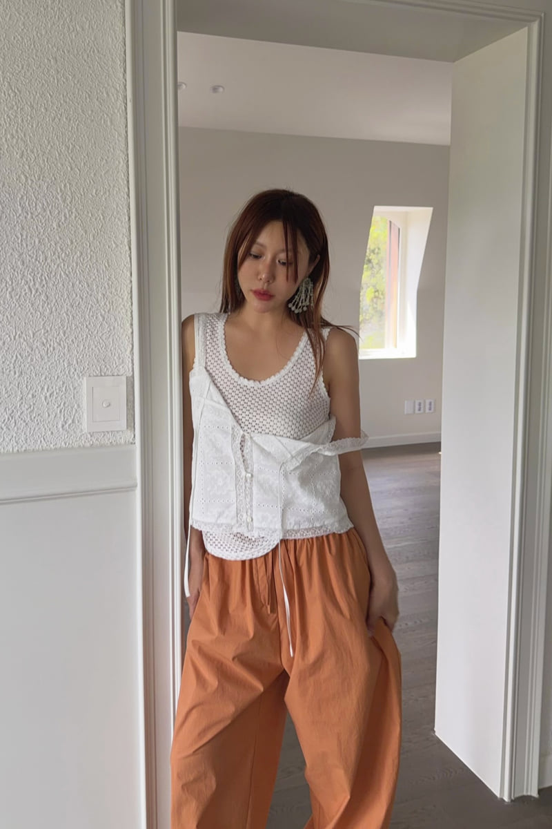 Connaught - Korean Women Fashion - #momslook - Shine Lace Sleeveless - 6