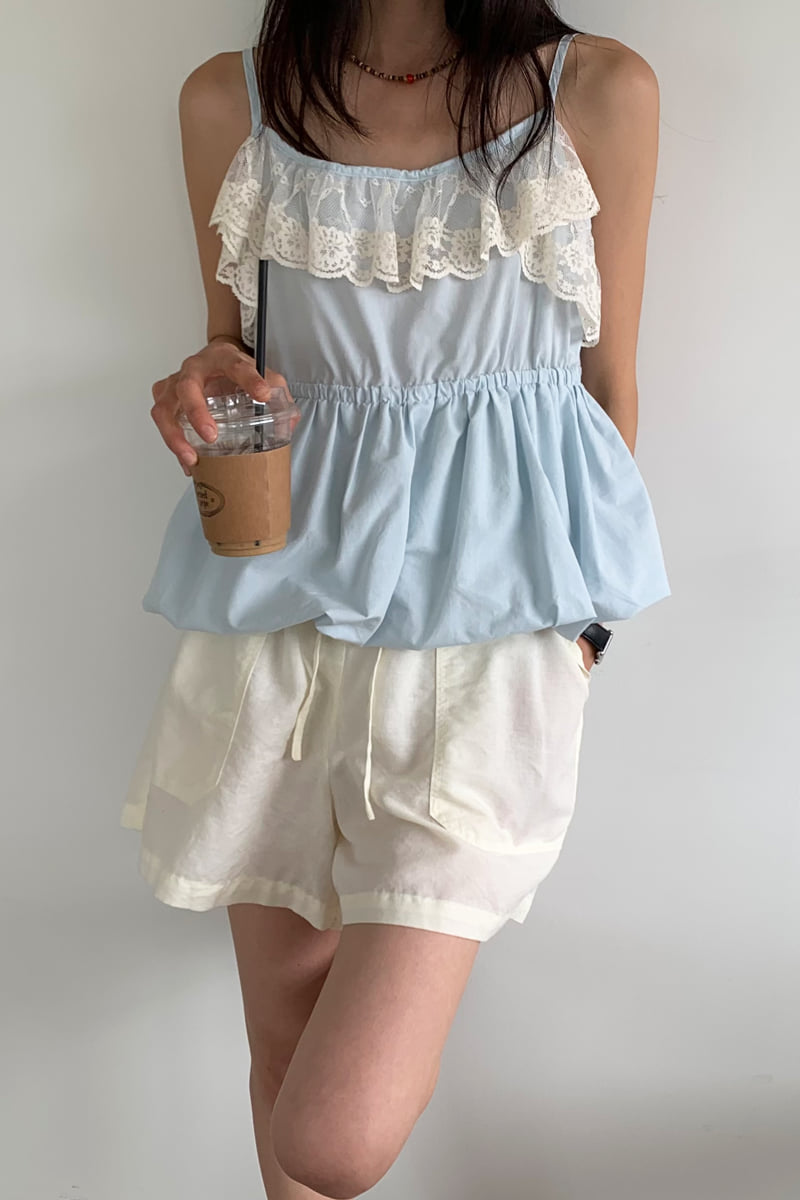 Connaught - Korean Women Fashion - #shopsmall - Hug Lace Balloon Sleeveless - 11