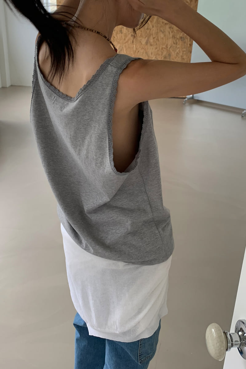Connaught - Korean Women Fashion - #vintagekidsstyle - Grandpa Lace Sleeveless - 5