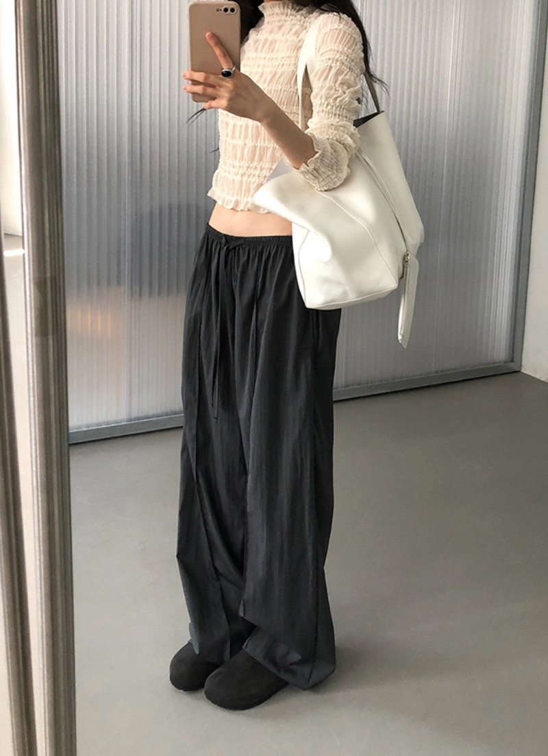Cover - Korean Women Fashion - #momslook - Vis Cutout Banding Pants - 5