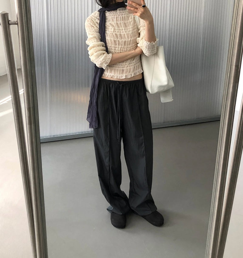 Cover - Korean Women Fashion - #momslook - Vis Cutout Banding Pants - 7