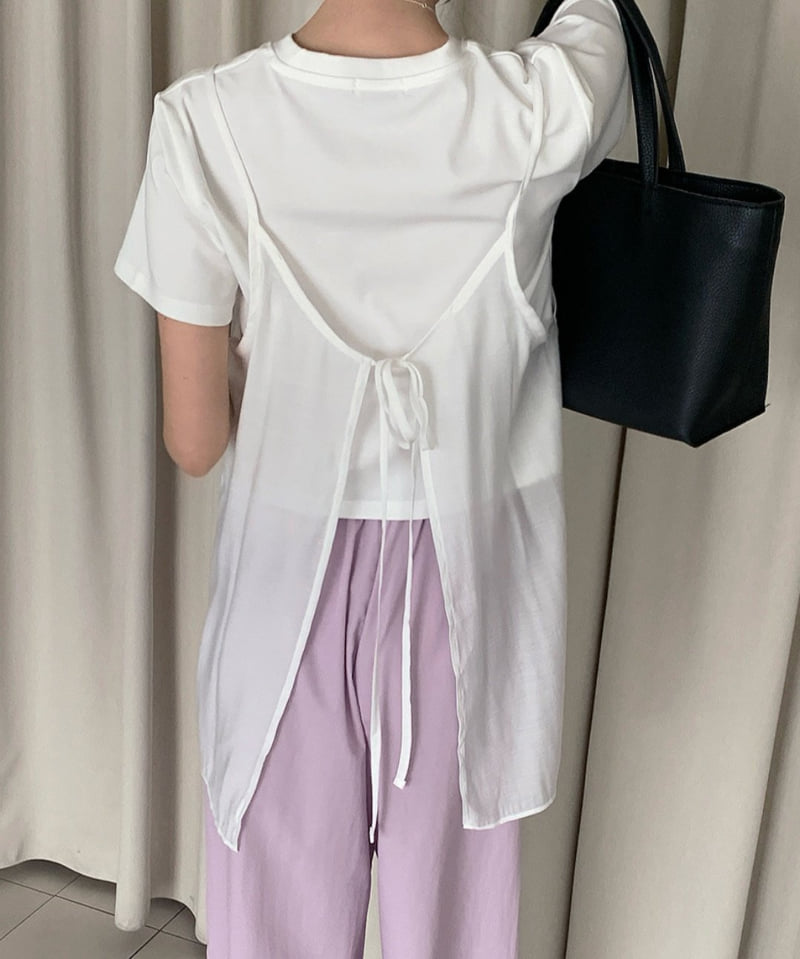 Cover - Korean Women Fashion - #momslook - Tie Bustier - 2