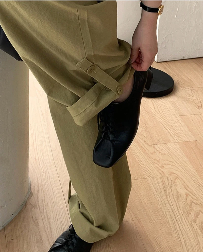 Cover - Korean Women Fashion - #momslook - Rolling Pants - 3