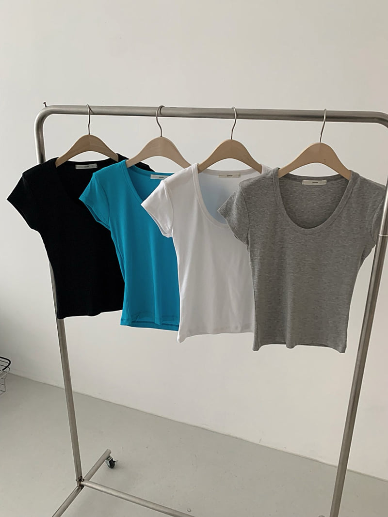 Cover - Korean Women Fashion - #momslook - Mood U-Neck Short Sleeve Tee - 9