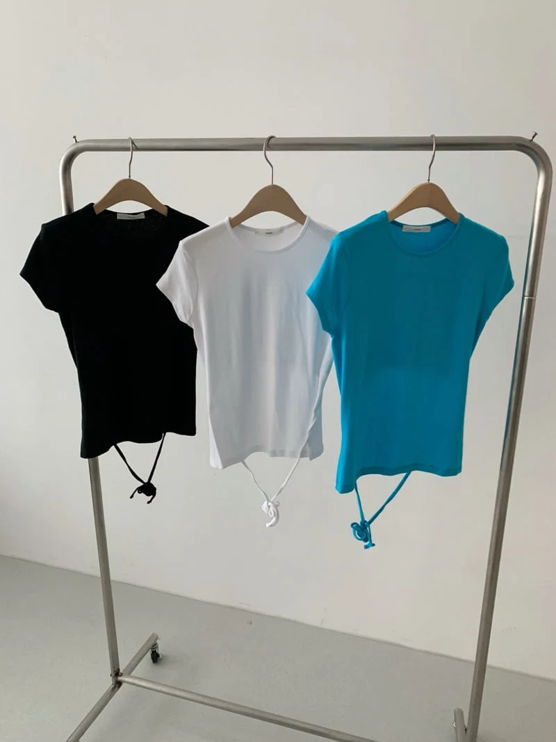 Cover - Korean Women Fashion - #momslook - Back Open Strap Tee - 6