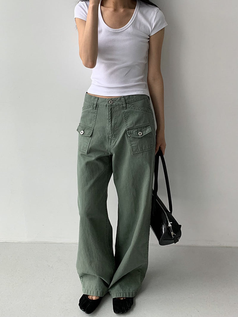 Cover - Korean Women Fashion - #shopsmall - Dobby Cation Pocket Pants - 5