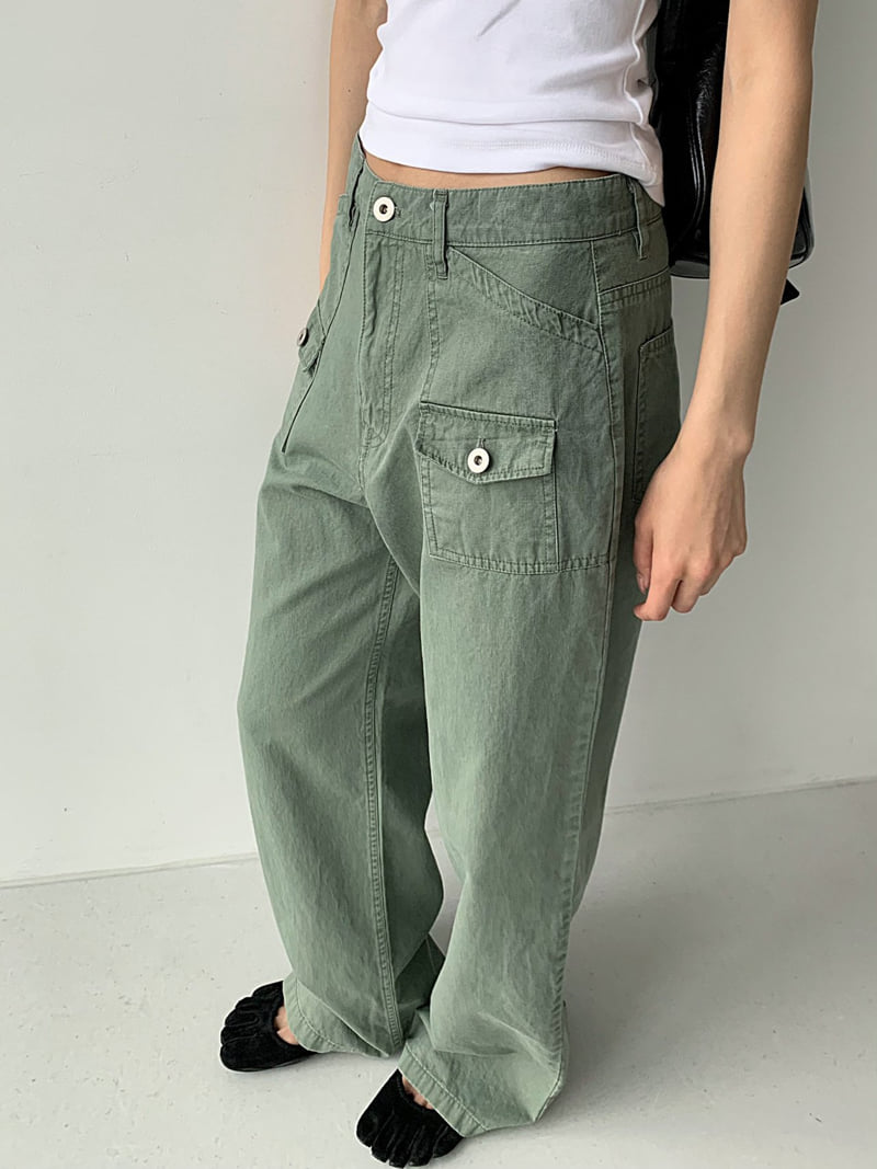 Cover - Korean Women Fashion - #thatsdarling - Dobby Cation Pocket Pants - 6