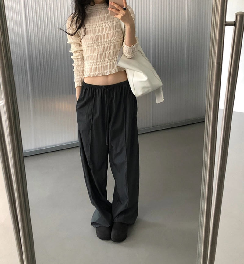 Cover - Korean Women Fashion - #womensfashion - Vis Cutout Banding Pants - 6