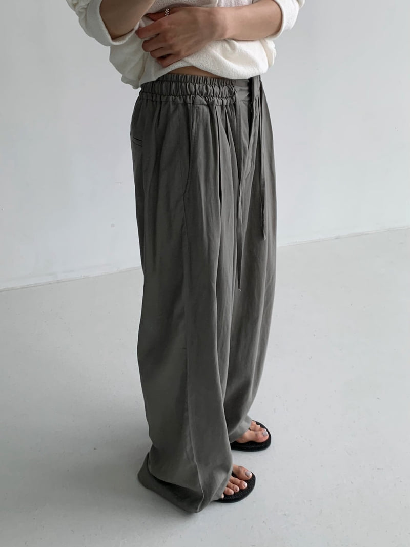Cover - Korean Women Fashion - #womensfashion - Easy Linen Banding Pants - 2