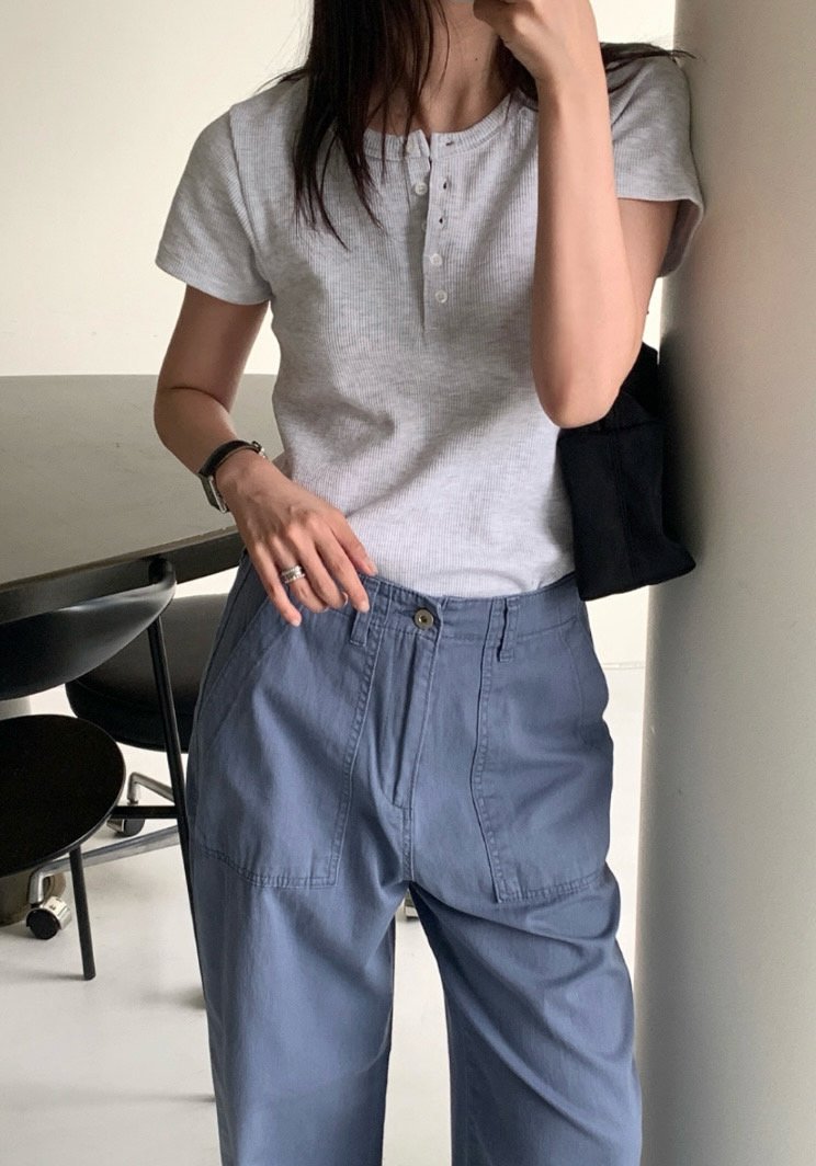 Cover - Korean Women Fashion - #womensfashion - Light Washed Fatigue Pants - 2