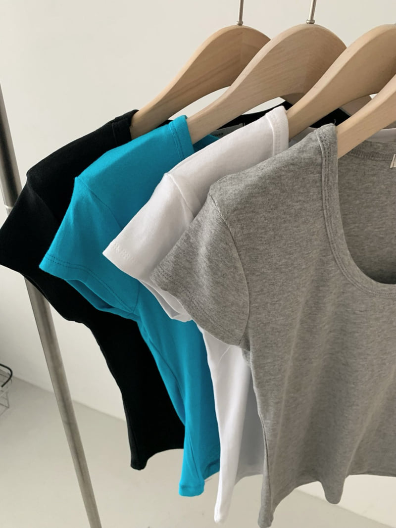 Cover - Korean Women Fashion - #womensfashion - Mood U-Neck Short Sleeve Tee - 10