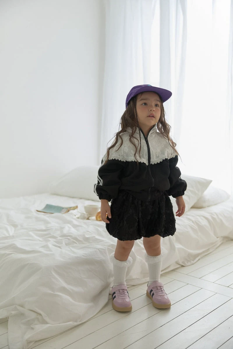 Dalla - Korean Children Fashion - #Kfashion4kids - Lace Mix-Up Jumper - 8