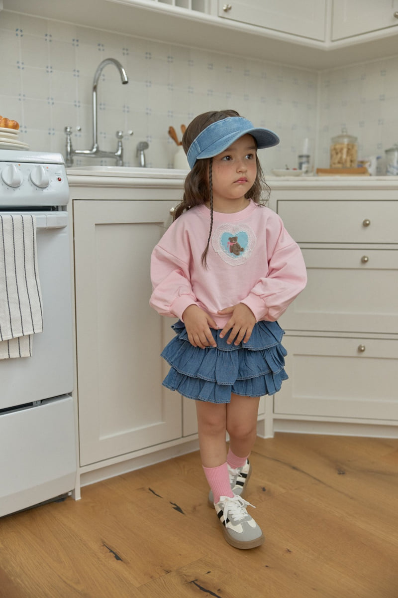 Dalla - Korean Children Fashion - #kidzfashiontrend - Heart Bear Sweatshirt - 4