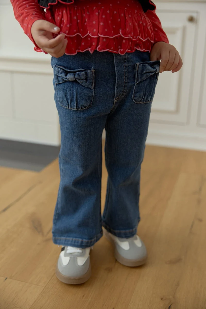 Dalla - Korean Children Fashion - #childofig - Soft Ribbon Bootcut Jeans - 7