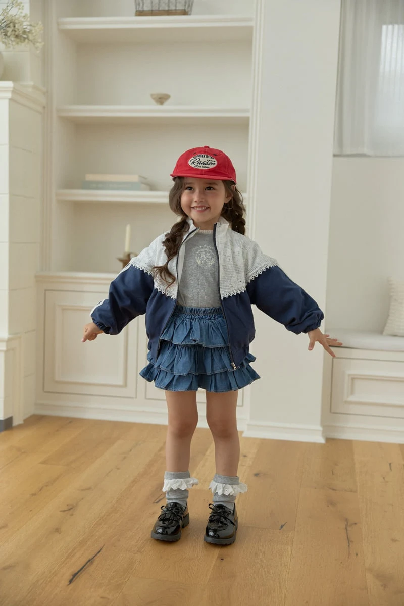 Dalla - Korean Children Fashion - #discoveringself - Lace Mix-Up Jumper - 3