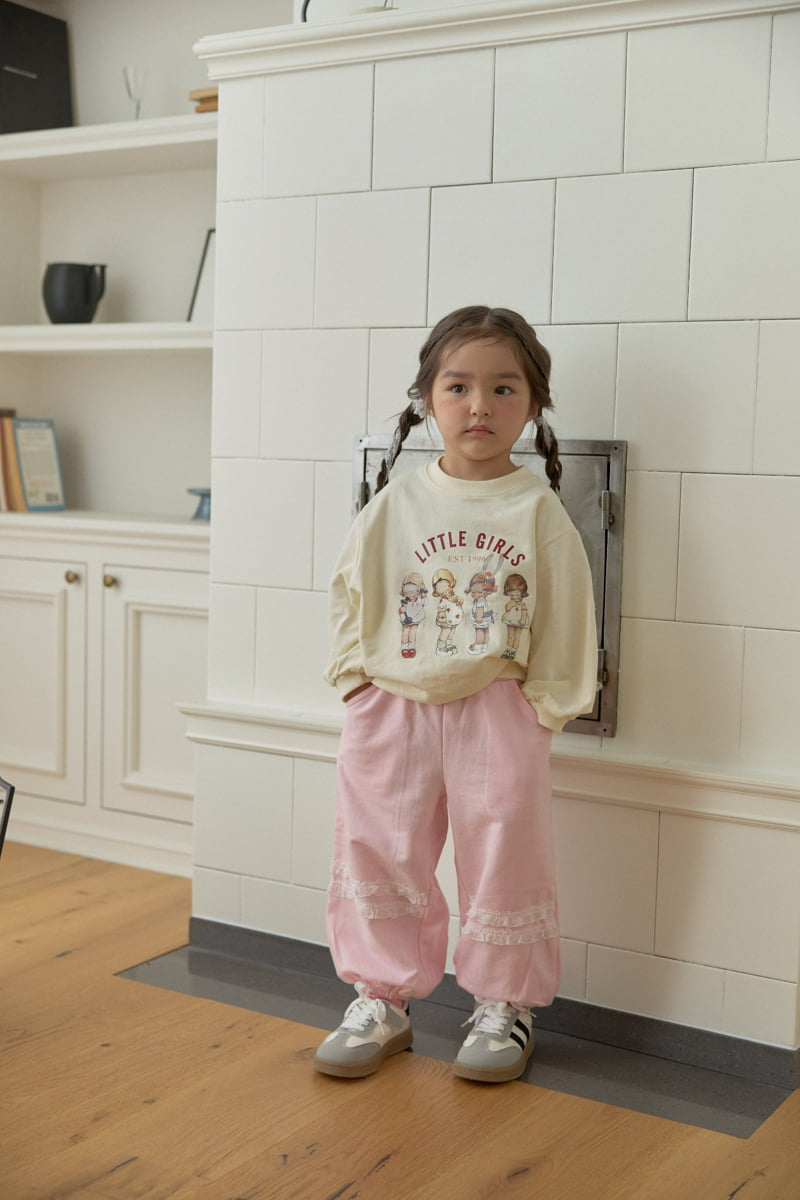 Dalla - Korean Children Fashion - #fashionkids - Romantic Lace Jogger Pants - 6