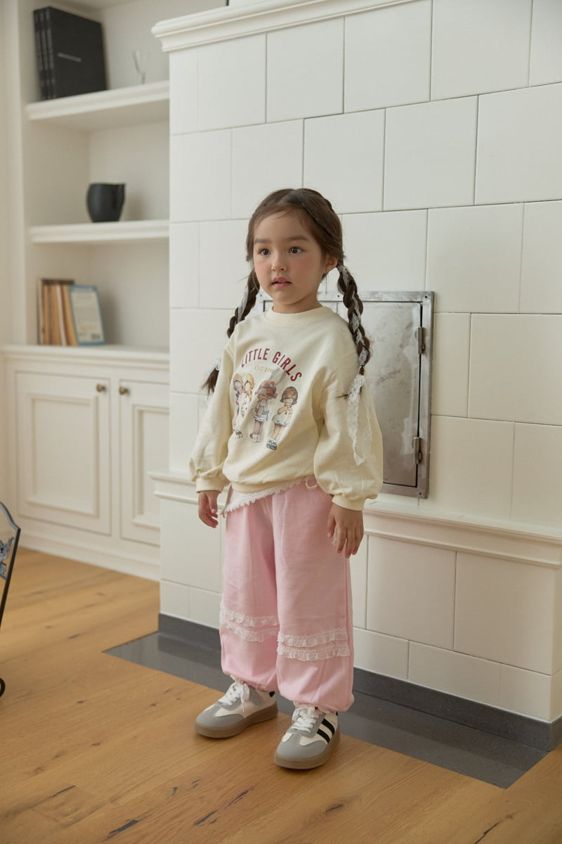 Dalla - Korean Children Fashion - #kidsshorts - Romantic Lace Jogger Pants - 7