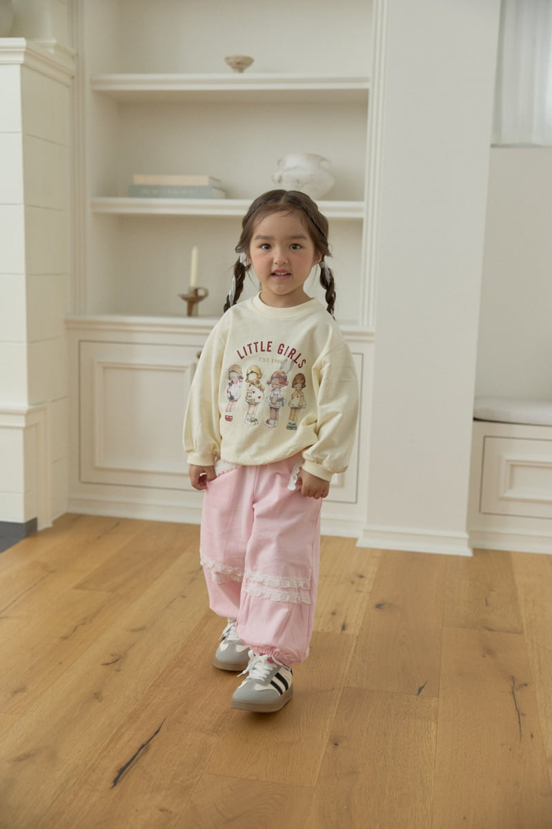Dalla - Korean Children Fashion - #kidsstore - Romantic Lace Jogger Pants - 8