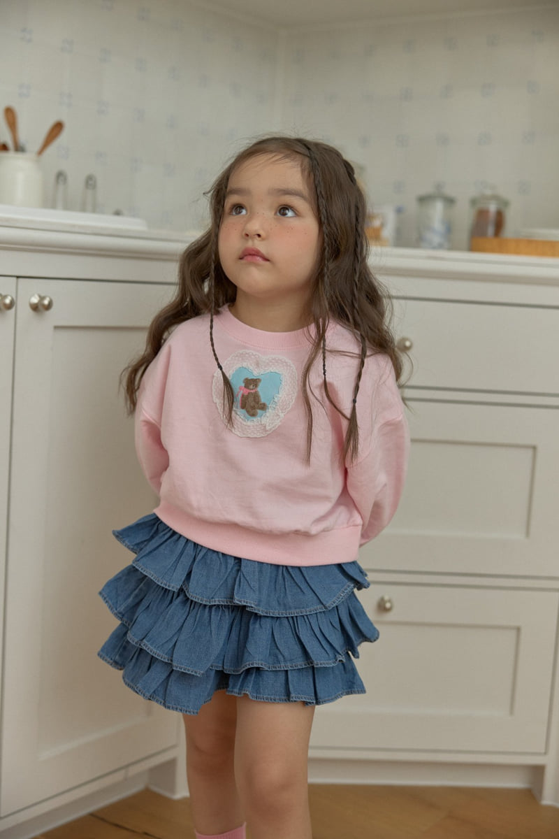 Dalla - Korean Children Fashion - #kidsstore - Heart Bear Sweatshirt - 2