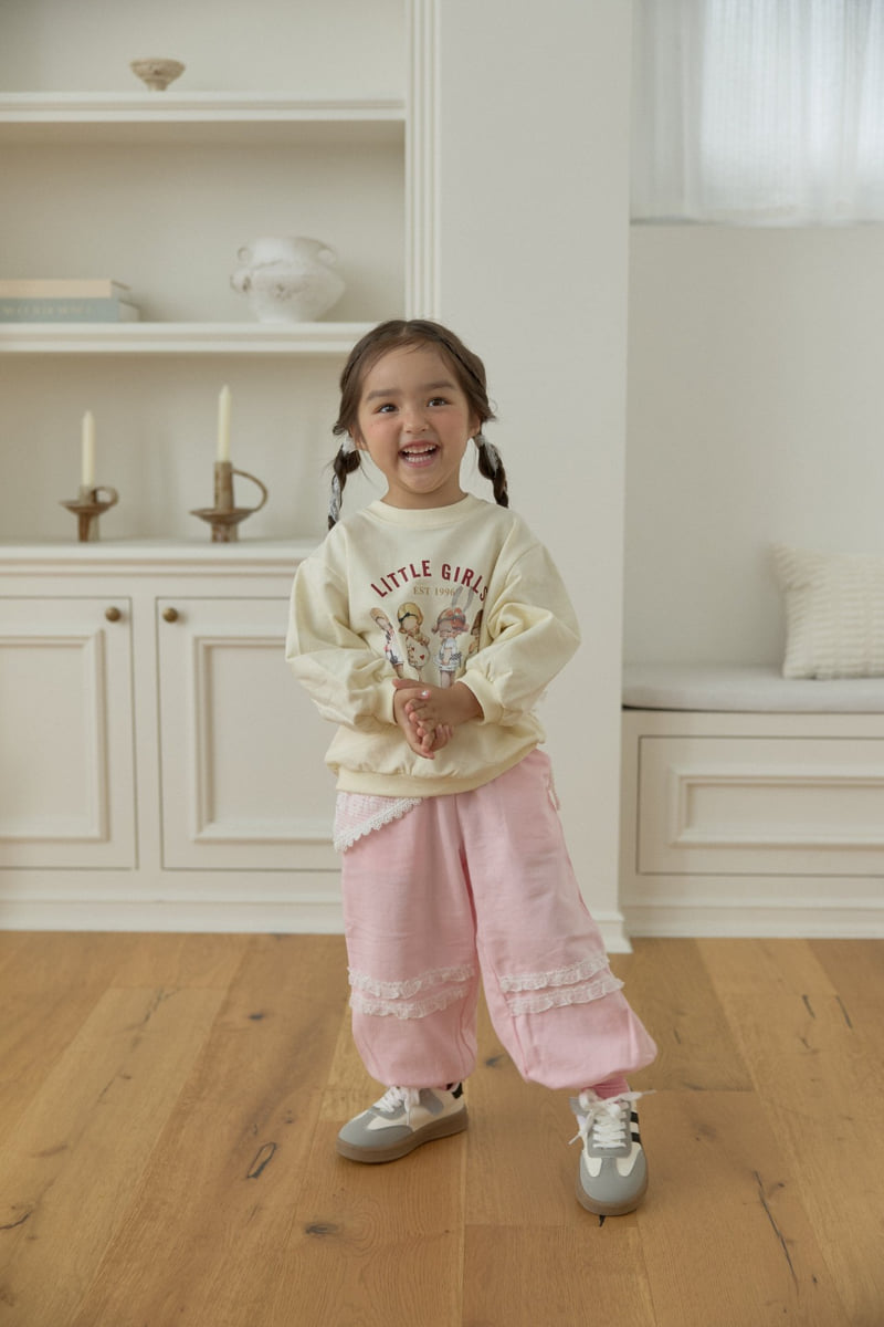 Dalla - Korean Children Fashion - #kidzfashiontrend - Romantic Lace Jogger Pants - 9
