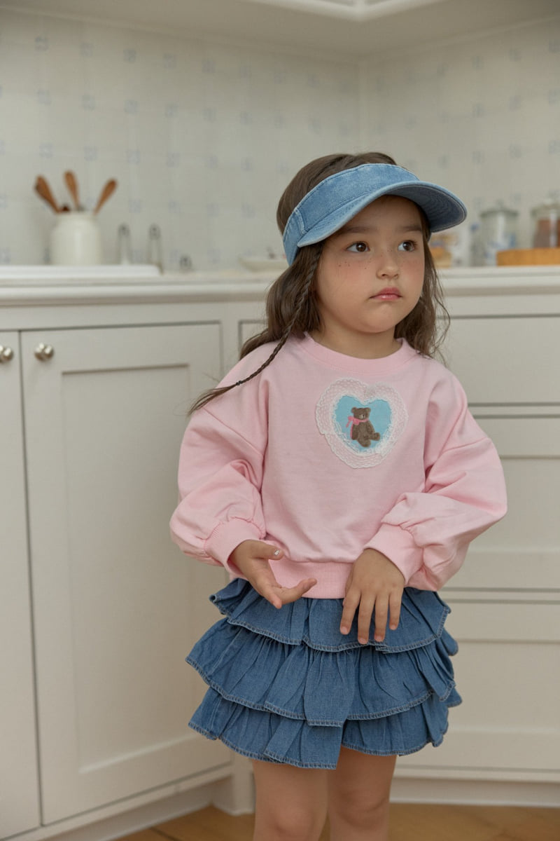 Dalla - Korean Children Fashion - #kidzfashiontrend - Heart Bear Sweatshirt - 3