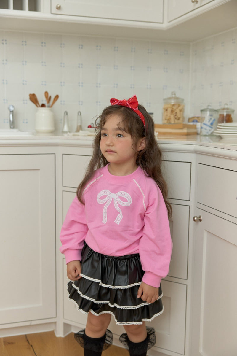 Dalla - Korean Children Fashion - #minifashionista - Raglan Ribbon Sweatshirt - 5
