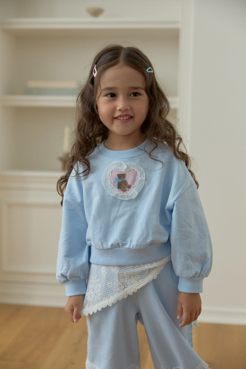 Dalla - Korean Children Fashion - #prettylittlegirls - Heart Bear Sweatshirt - 8