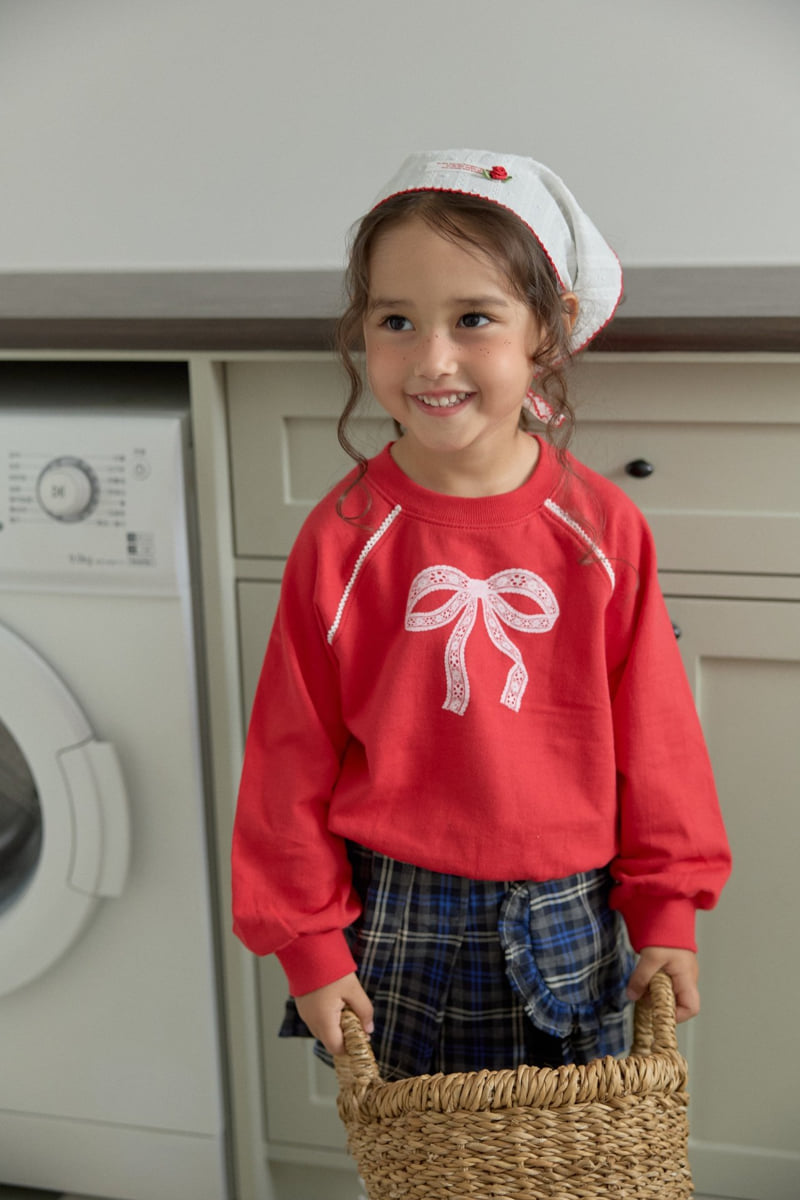 Dalla - Korean Children Fashion - #prettylittlegirls - Raglan Ribbon Sweatshirt - 6