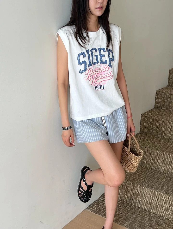 Diana - Korean Women Fashion - #momslook - Weekend Sleeveless Tee - 11