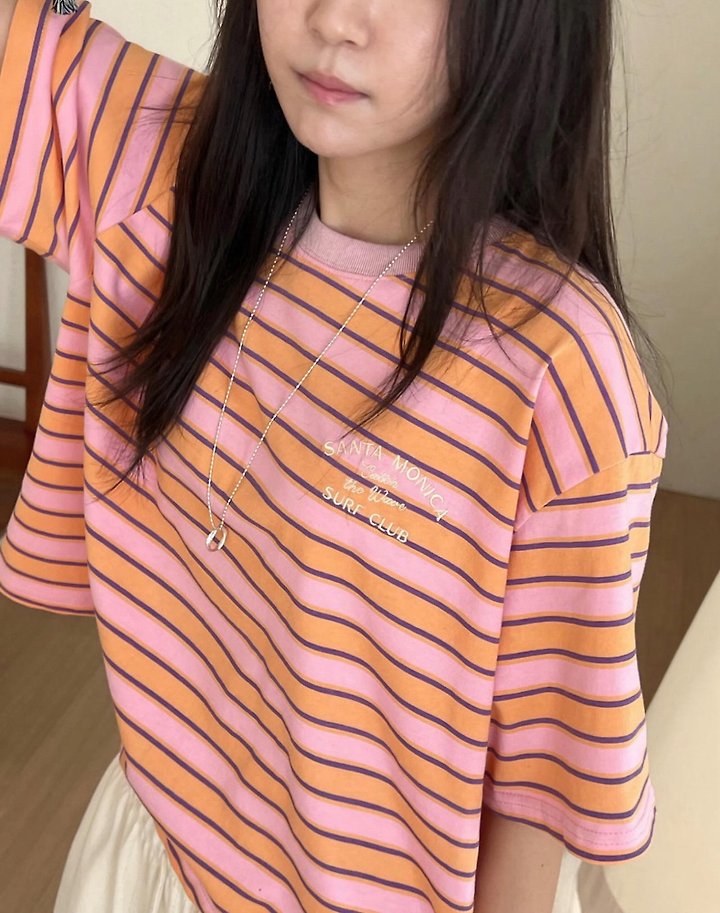 Diana - Korean Women Fashion - #womensfashion - Willy Stripe Tee - 4
