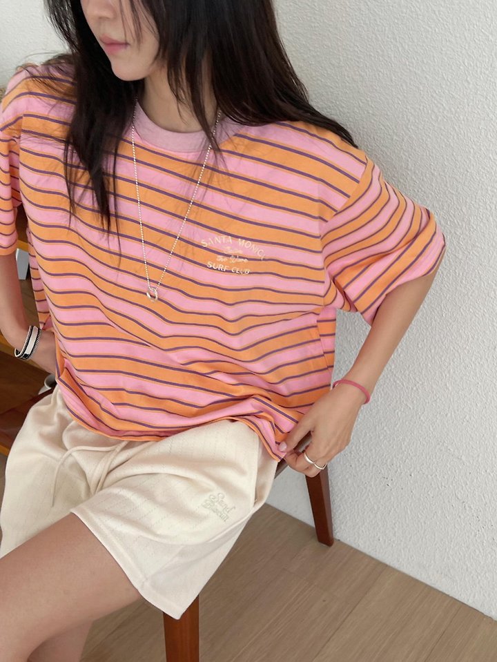 Diana - Korean Women Fashion - #momslook - Willy Stripe Tee - 6