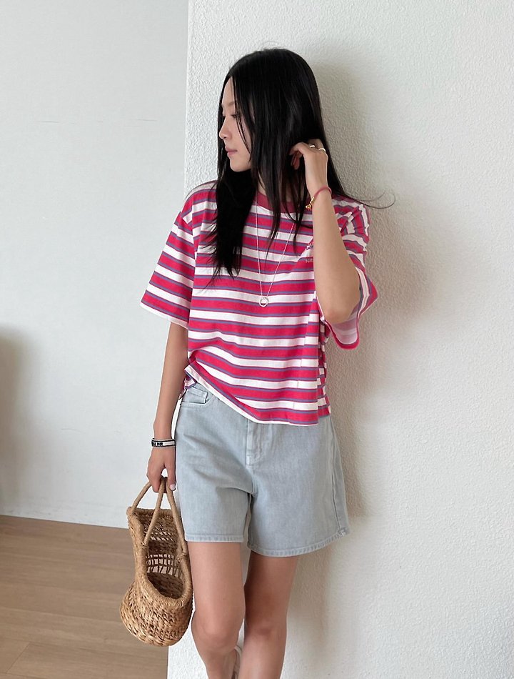 Diana - Korean Women Fashion - #momslook - Willy Stripe Tee - 8
