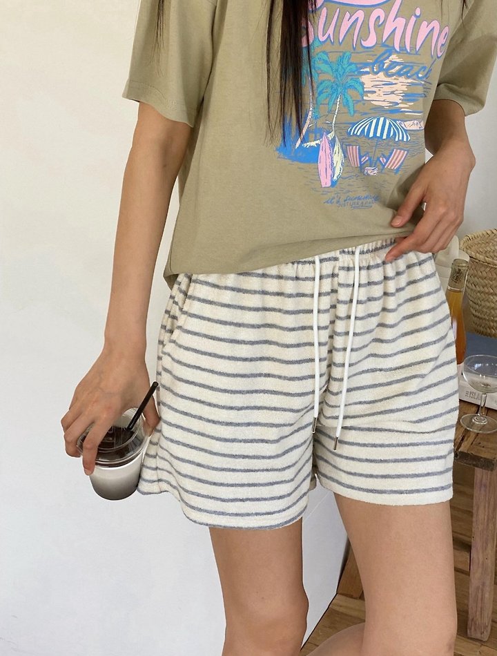 Diana - Korean Women Fashion - #womensfashion - Marine Terry Shorts - 4