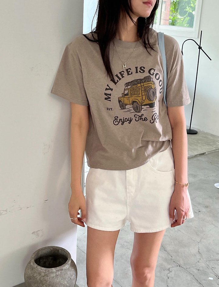 Diana - Korean Women Fashion - #momslook - Jeep Tee - 5