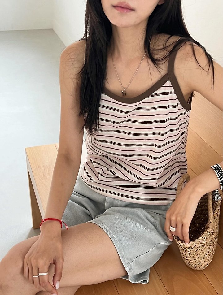 Diana - Korean Women Fashion - #momslook - Rosie Strap Sleeveless Tee