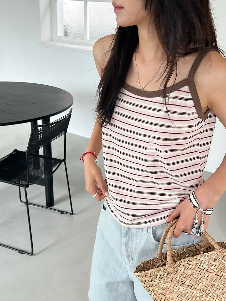 Diana - Korean Women Fashion - #momslook - Rosie Strap Sleeveless Tee - 2