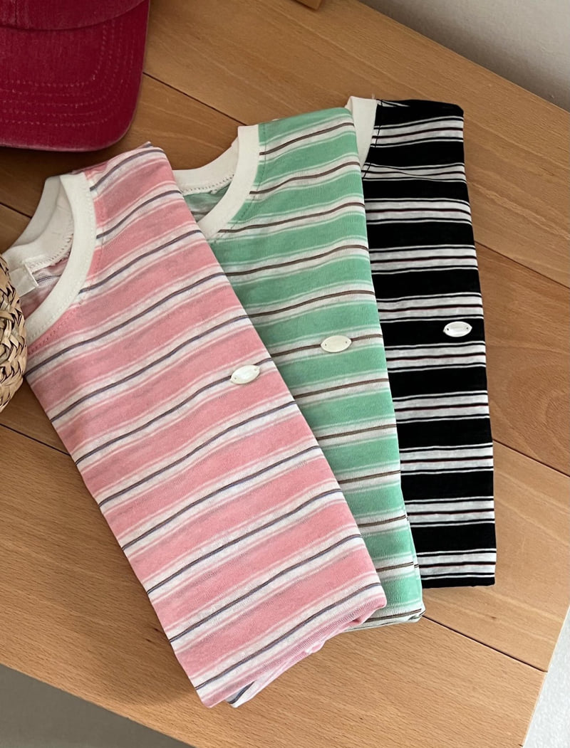 Diana - Korean Women Fashion - #momslook - Slush Stripe Tee - 12