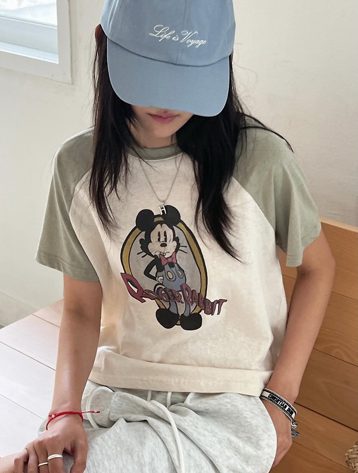 Diana - Korean Women Fashion - #restrostyle - Rabbit Raglan Tee - 6