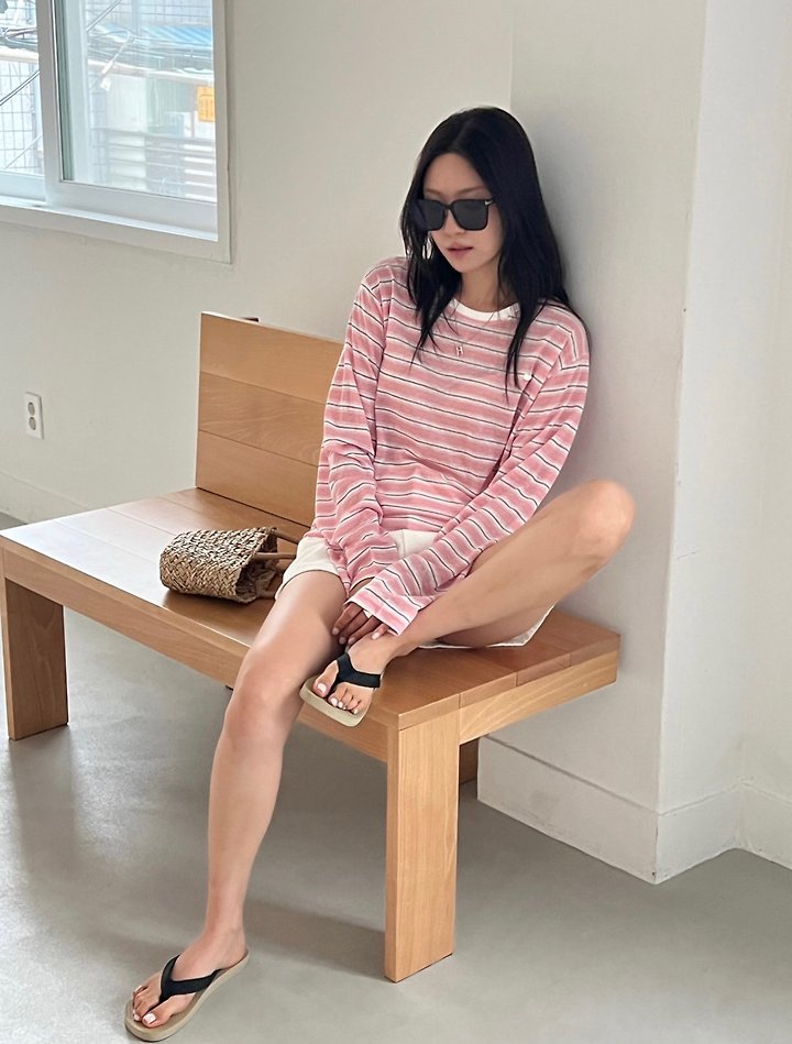 Diana - Korean Women Fashion - #restrostyle - Slush Stripe Tee - 3