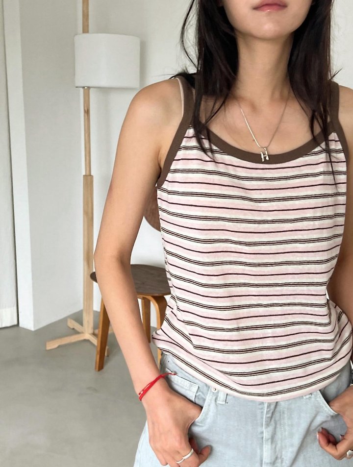 Diana - Korean Women Fashion - #romanticstyle - Rosie Strap Sleeveless Tee - 8