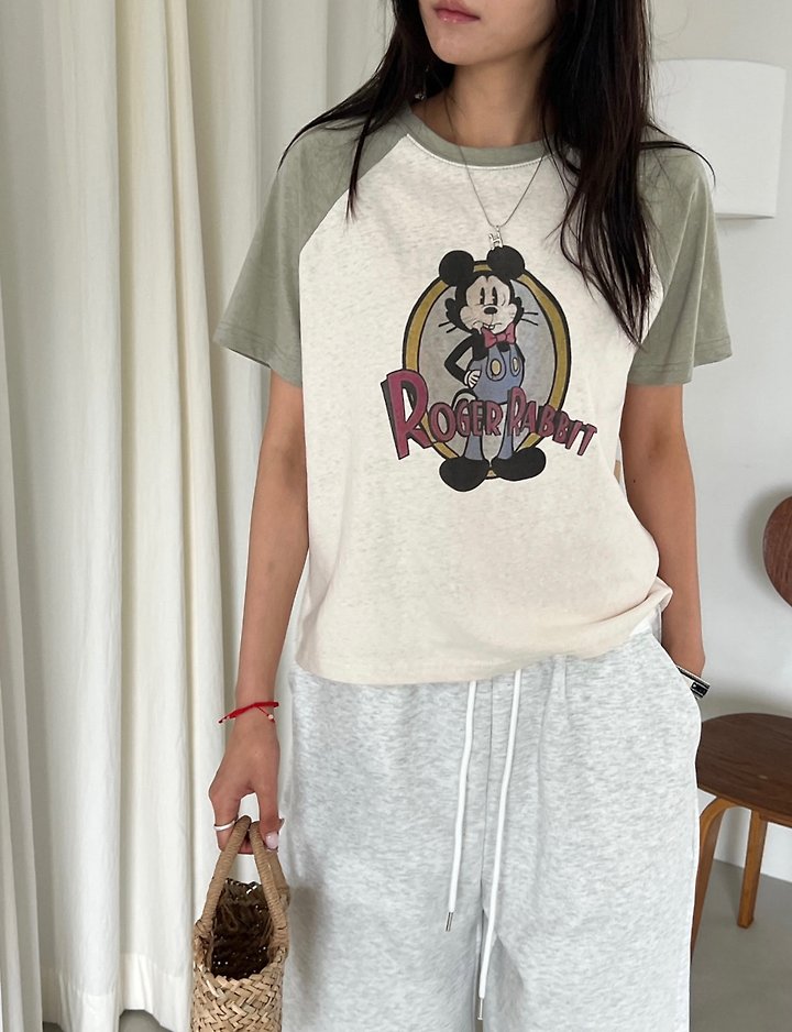 Diana - Korean Women Fashion - #romanticstyle - Rabbit Raglan Tee - 7