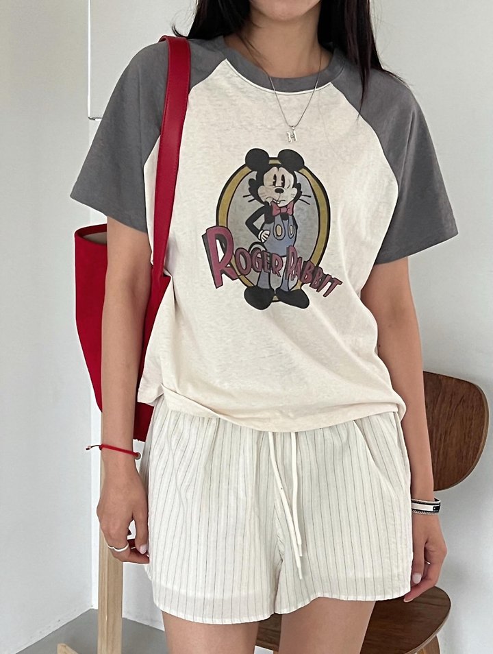 Diana - Korean Women Fashion - #thatsdarling - Rabbit Raglan Tee - 9