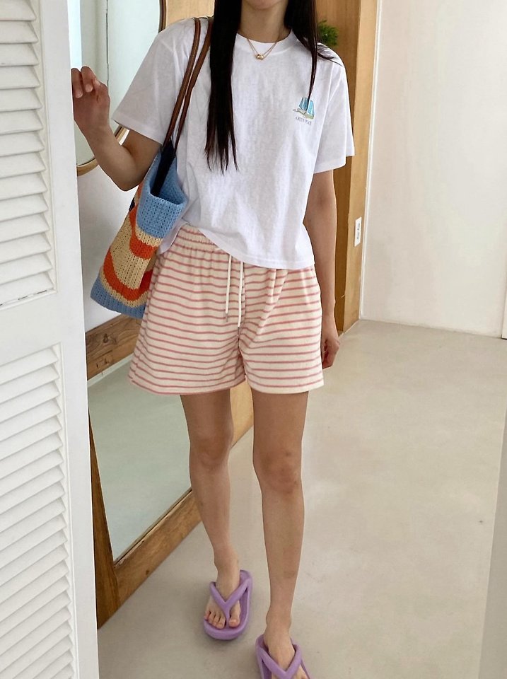 Diana - Korean Women Fashion - #vintageinspired - Marine Terry Shorts - 10