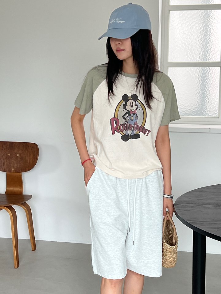Diana - Korean Women Fashion - #vintageinspired - Rabbit Raglan Tee - 3